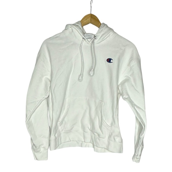Women’s Champion White Reverse Weave Hoodie m - Picture 4 of 9